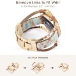 MOFREE Boho Leather Bracelet Compatible with Apple Watch Band for Women 42mm/44mm/45mm/49mm/46mm, Handmade Natural Stone Beaded Wrap Strap Bands for iWatch Series 11/10/9/8/7/6/5/4/3/2/1/SE Band Brown