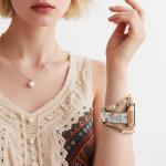 MOFREE Boho Leather Bracelet Compatible with Apple Watch Band for Women 42mm/44mm/45mm/49mm/46mm, Handmade Natural Stone Beaded Wrap Strap Bands for iWatch Series 11/10/9/8/7/6/5/4/3/2/1/SE Band Brown