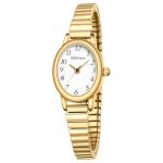 BOFAN Small Gold Watches for Women Easy Read Ladies Quartz Wrist Watch with Stainless Steel Expansion Band,Waterproof.（6.10in-6.89in）