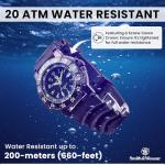 Smith & Wesson 357 Series Swiss Tritium H3 Tactical Military Watch, 20ATM Waterproof Men's Diver Tiempeice With Analog Display, 45mm Field Watch With Rubber Strap, Swiss Parts, Thailand Movement