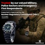 Smith & Wesson 357 Series Swiss Tritium H3 Tactical Military Watch, 20ATM Waterproof Men's Diver Tiempeice With Analog Display, 45mm Field Watch With Rubber Strap, Swiss Parts, Thailand Movement