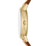 Skagen Women's Signatur Lille Two-Hand Gold Stainless Steel and Brown Leather Band Watch (Model: SKW3121)