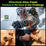 Smart Watches for Men, 2.01" HD Military Smart Watch with 1000mAh High-Capacity Battery/Led Flashlight/Answer/Make Call/Heart Rate/Sleep Monitor/Step Tracker, Fitness Tracker for Android/iPhone