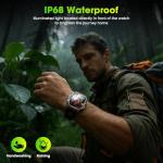 Smart Watches for Men, 2.01" HD Military Smart Watch with 1000mAh High-Capacity Battery/Led Flashlight/Answer/Make Call/Heart Rate/Sleep Monitor/Step Tracker, Fitness Tracker for Android/iPhone