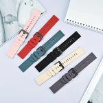 BISONSTRAP Silicone Watch Bands, Slim Watch Straps with Quick Release, 18mm, Black with Black Buckle