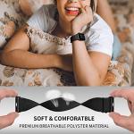 OXWALLEN XL Stretch Solo Loop Band Compatible with Apple Watch Series 11/10/9/8/7/6/5/4 SE Ultra 3/2/1 49mm 46mm 45mm 44mm, Adjustable Elastic Nylon Braided Sport Strap for iWatch Women Men, Black