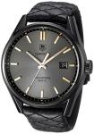 TAG Heuer Women's 'Carrera' Swiss Quartz Titanium and Black Leather Dress Watch (Model: WAR101A.FC6367)