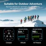 Smart Watch for Men GPS, 2.06"HD Colorful AMOLED, 2026 Multisport Fitness Tracker with Bluetooth Call/Compass/Barometer/Altitude 5ATM Water-Resistance Heart Rate/Sleep Monitor, Outdoor for Android iOS