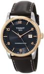 Tissot Mens Luxury 316L Stainless Steel case with Rose Gold PVD Coating Automatic Watch, Brown, Leather, 22 (T0864072606700)