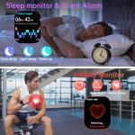 Smart Watch for Men GPS, 2.06"HD Colorful AMOLED, 2026 Multisport Fitness Tracker with Bluetooth Call/Compass/Barometer/Altitude 5ATM Water-Resistance Heart Rate/Sleep Monitor, Outdoor for Android iOS