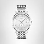 Tissot mens Tradition Stainless Steel Dress Watch Grey T0634281103800