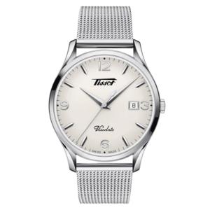 Tissot Unisex-Adult Viso Date Stainless Steel Dress Watch Grey T1184101127700
