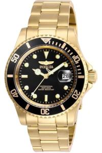 Invicta Men's Pro Diver Quartz Watch with Stainless Steel Strap, Gold, 20 (Model: 26975)