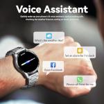 Homailida Smart Watch for Men with Answer/Make Calls, 1.39" HD Always Display Fitness Tracker Watch with Waterproof 190+Sports Modes Health Monitor Sleep Monitor for iOS Android (Silver)