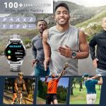 Homailida Smart Watch for Men with Answer/Make Calls, 1.39" HD Always Display Fitness Tracker Watch with Waterproof 190+Sports Modes Health Monitor Sleep Monitor for iOS Android (Silver)