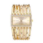 SENRUD Fashion Bracelet Watches for Women Luxury Rectangular Dial Analog Quartz Wrist Watch Gifts for Ladies (Diamond Gold)