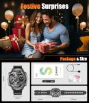 Smart Watches for Men with 900mAh(60+Standby),1.73" AMOLED Reloj Inteligente para Hombre with Bluetooth Call,110+ Sports Mode Fitness Tracker/Heart Rate Sleep Health Monitor/Android iOS Smart watch