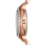 Fossil Women's Virginia Quartz Stainless Steel Three-Hand Watch, Color: Rose Gold Glitz (Model: ES3284)