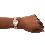 Fossil Women's Virginia Quartz Stainless Steel Three-Hand Watch, Color: Rose Gold Glitz (Model: ES3284)