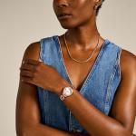 Fossil Women's Virginia Quartz Stainless Steel Three-Hand Watch, Color: Rose Gold Glitz (Model: ES3284)