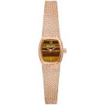 Bulova Goddess of Time Tiger's Eye Dial Rose Gold-Tone Mesh Bracelet Watch 17mm - 97L185