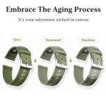 Ritche Christmas Gift 22mm Vintage Canvas Wristbands Watch Band Replacement Quick Release Watch Straps for Men, White Elephant Gifts, Stocking Stuffers for Men, Father's Day gifts