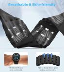 MoKo Ocean Band Compatible with Apple Watch Ultra 3/2/1 49mm, Upgraded Silicone Sports Bands 46mm 45mm 44mm for Men Women, Series 11/10/9/8/7/6/5 SE3/2/1 Breathable Strap with Metal Connector, A-Bk/Bk