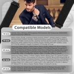 TumpCez Quick Release Watch Band - Choice of Width -18mm 19mm 20mm 22mm 24mm Watch Bands, Solo Loop Adjustable Elastic Nylon Watch Straps Replacement Wristband for Men Women