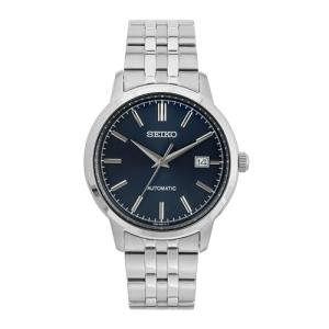 Seiko Men Analog Automatic Watch with Stainless Steel Strap SRPH87K1, Blue, Bracelet