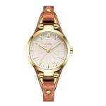 BUREI Women Watches Simple Leather Strap Watch Luxury Quartz Watches Small Thin Ladies Watch Bracelet Band Wristwatch Relogio Feminino (Golden Brown)