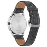 Citizen Men's Eco-Drive Dress Classic Rolan Watch, Gray Leather Strap, Silver-Tone Dial, 12/24 Hour Time, Analog Day/Date (Model: BU2110-01A)