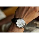 Citizen Men's Eco-Drive Dress Classic Rolan Watch, Gray Leather Strap, Silver-Tone Dial, 12/24 Hour Time, Analog Day/Date (Model: BU2110-01A)