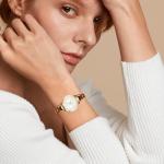 BUREI Women Watches Simple Leather Strap Watch Luxury Quartz Watches Small Thin Ladies Watch Bracelet Band Wristwatch Relogio Feminino (Golden Brown)