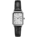 Timex Women's Dress 21mm Watch - Black Strap White Dial Silver-Tone Case