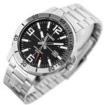 Casio MTP-VD01D-1BV Men's Enticer Stainless Steel Black Dial Casual Analog Sporty Watch, Silver, 48×42×10.7mm, Quartz Movement