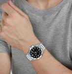 Casio MTP-VD01D-1BV Men's Enticer Stainless Steel Black Dial Casual Analog Sporty Watch, Silver, 48×42×10.7mm, Quartz Movement