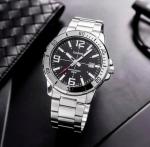 Casio MTP-VD01D-1BV Men's Enticer Stainless Steel Black Dial Casual Analog Sporty Watch, Silver, 48×42×10.7mm, Quartz Movement