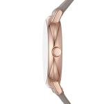 Skagen Women's Signatur Lille Two-Hand Rose Gold Stainless Steel and Gray Leather Band Watch (Model: SKW3060)