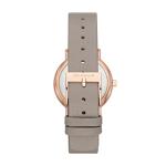 Skagen Women's Signatur Lille Two-Hand Rose Gold Stainless Steel and Gray Leather Band Watch (Model: SKW3060)