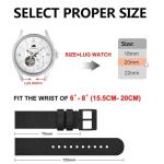 BISONSTRAP Men’s Nylon Watch Bands, Two-Piece Military Watch Straps, Quick Release, Brushed Buckle, 18mm, Black (Black Buckle)