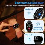 Smart Watch for Men Women, 2.0" HD Touchscreen Fitness Tracker, Bluetooth Calls/Notifications, IP68 Waterproof, 100+ Sport Modes Fitness Watch, Heart Rate Sleep Monitor Smartwatch for Android iOS