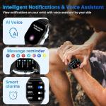 Smart Watch for Men Women, 2.0" HD Touchscreen Fitness Tracker, Bluetooth Calls/Notifications, IP68 Waterproof, 100+ Sport Modes Fitness Watch, Heart Rate Sleep Monitor Smartwatch for Android iOS