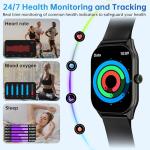 Smart Watch for Men Women, 2.0" HD Touchscreen Fitness Tracker, Bluetooth Calls/Notifications, IP68 Waterproof, 100+ Sport Modes Fitness Watch, Heart Rate Sleep Monitor Smartwatch for Android iOS