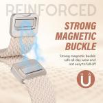 TOYOUTHS Braided Magnetic Band Compatible with Apple Watch Bands 42/41/40/38mm Women Men, Dressy Celtic Metal Fancy Stretchy Elastic Bracelet Strap for iWatch Series 11 10 9 8 7 6 5 4 SE 3 2 1