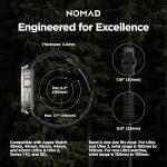 Nomad Sport Band - 45mm | Black Apple watch ultra 2 band, Designed to give your Apple Watch a modern and athletic look for intense workouts and everyday wear, Compatible with New Series 11, Ultra 1-3, Series 1-10, and SE