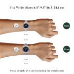 PASCAL Men's Timeless Classic Diamond Watch – Swiss Quartz Watch with Lab-Grown Diamonds, Sapphire Crystal, Elegant Dress Watch Gift,3 ATM Water Resistant,Fits 6.5"-9.5" Wrists (Navy,36MM)