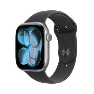 Apple Watch Series 11 [GPS 46mm] Smartwatch with Space Gray Aluminum Case with Black Sport Band - M/L. Sleep Score, Fitness Tracker, Health Monitoring, Always-On Display, Water Resistant