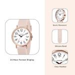 Hourstar Women's Analog Nurse Watch with Second Hand for Nursing, 12/24 Time, Silicone Band, Easy Read