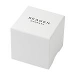 Skagen Women's Hagen Rectangular Three-Hand Gold Stainless Steel and Brown Leather Band Watch (Model: SKW3096)