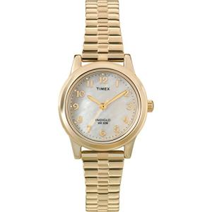 Timex Women's T2M827 Essex Avenue Gold-Tone Stainless Steel Expansion Band Watch